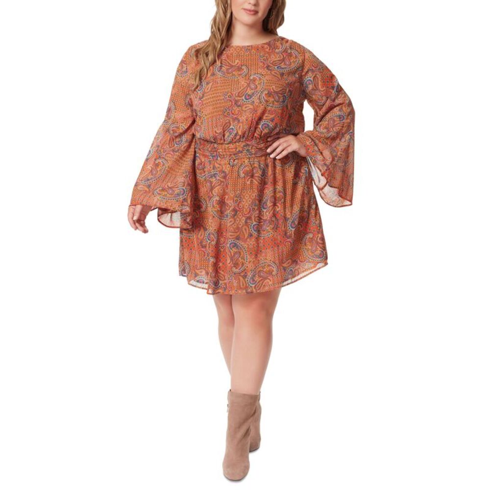 Jessica Simpson Trendy Plus Size Amelia Banded Waist Dress